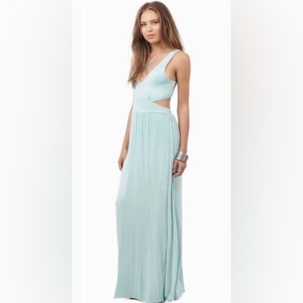 Tobi light blue cut out summer maxi dress size small ✨ new without tags